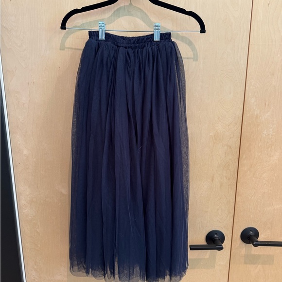 Navy Blue Tulle Skirt - Picture 2 of 5